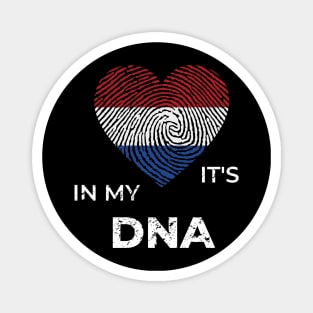 It's In My Dna Dutch Flag Netherlands Genealogy Ancestry Descent Nationality Fingertip Heart Magnet